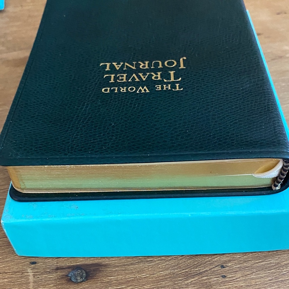 Tiffany & Co. Dark Green& Gold leather Travel Journal - never used - Picture 6 of 10